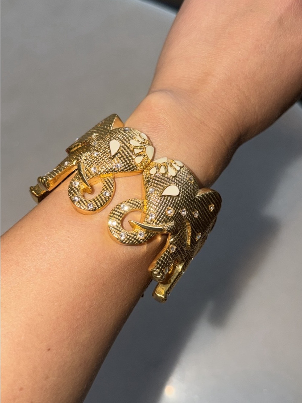 Lily Pulitzer Gold Elephant Cuff Bracelet